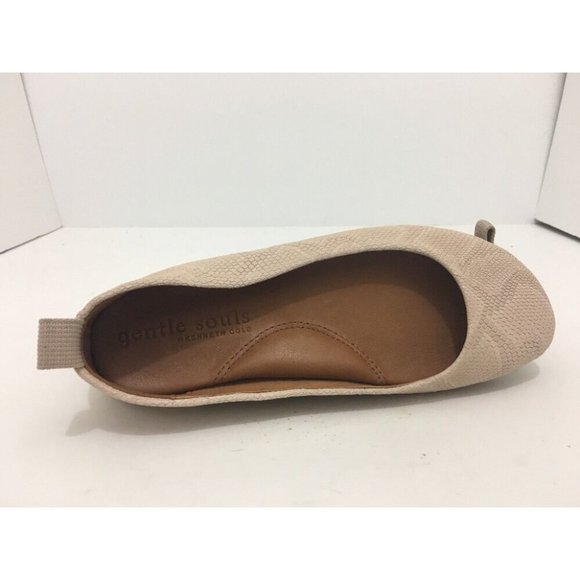 Gentle Souls Dana Nude Snake Embossed Leather Women's Slip On Flats Shoes 5.5 M - Picture 11 of 12